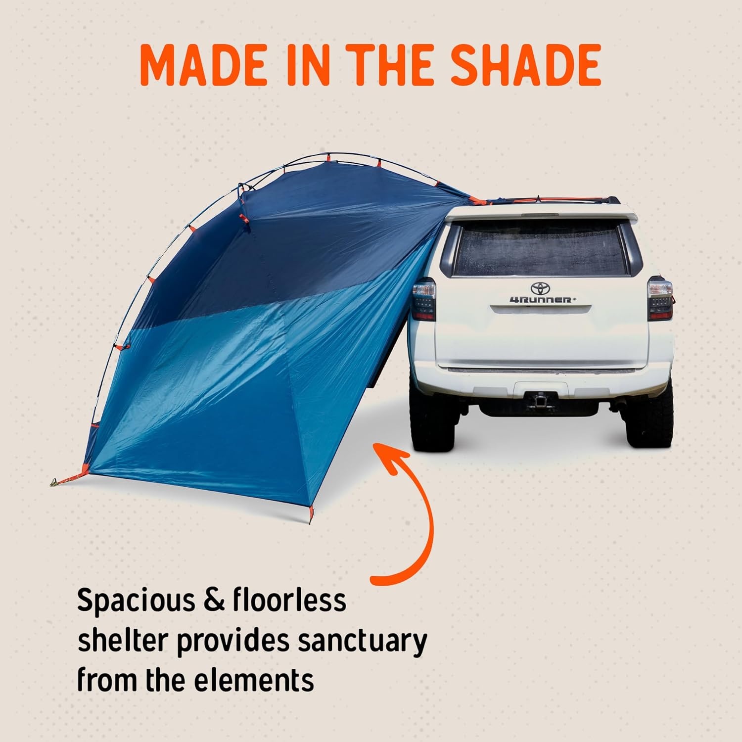 image:imageKelty Highroads Overlanding Shelter Universal Mount Car Camping Tent with Large Zippered Entry Aluminum Frame Adjustable Walls and Windows UV Protection Rainproof Stuff Duffel Included 2024Backroads Shelter Fiberglass Frame