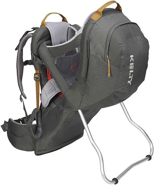 image:imageKelty Journey PerfectFit Child Carrier Backpack Adjustable Suspension with Hipbelt 5 Point Safety Harness Large Zippered Mesh PocketsDark Shadow