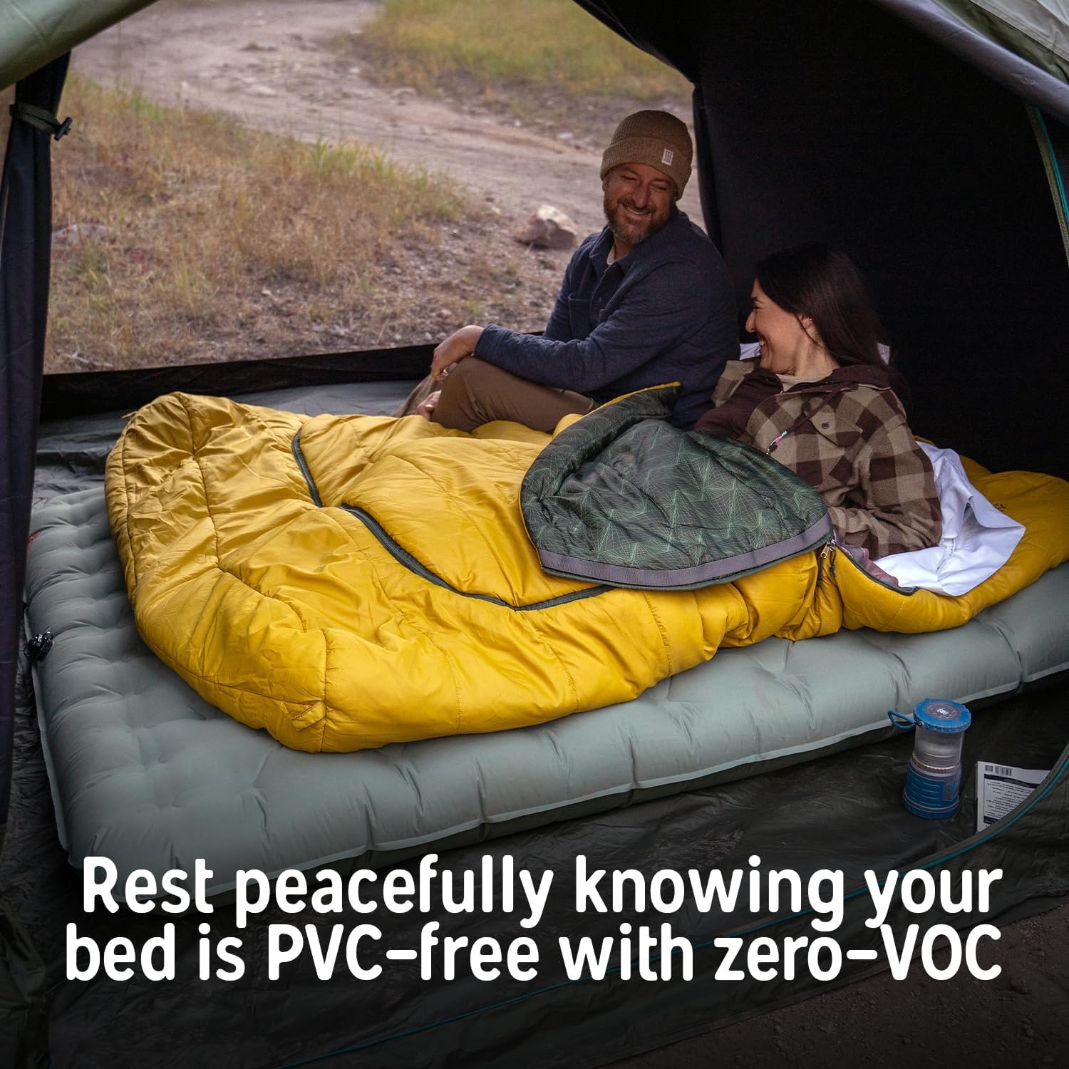 image:imageKelty Kush Queen Air Bed WBatteryPowered Pump PVCFree Queen Air Mattress Comfy and Plush 6inch Pad Carry Bag Included IndoorOutdoor Camping Air BedSea Spray