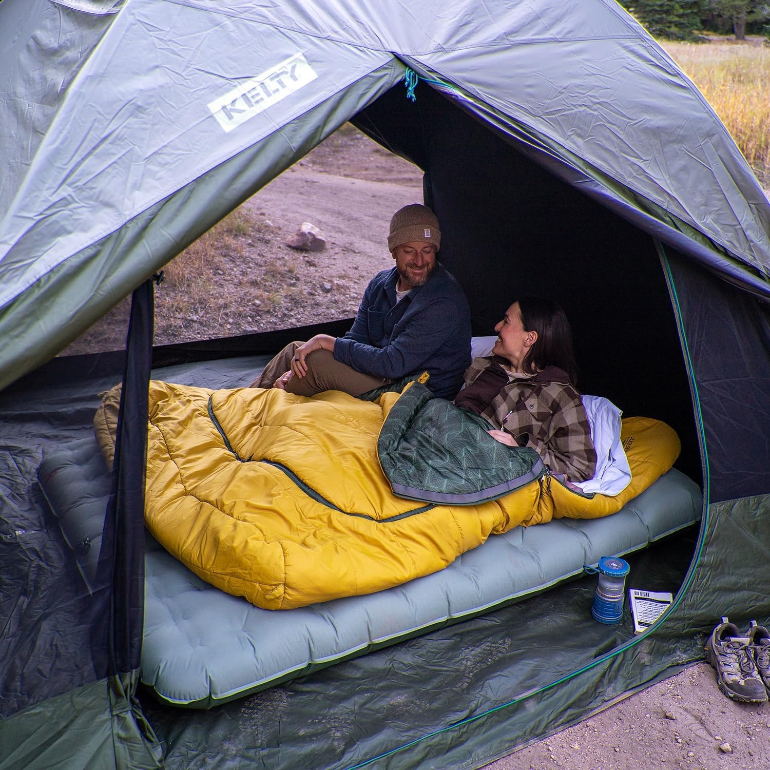 image:imageKelty Kush Queen Air Bed WBatteryPowered Pump PVCFree Queen Air Mattress Comfy and Plush 6inch Pad Carry Bag Included IndoorOutdoor Camping Air BedSea Spray