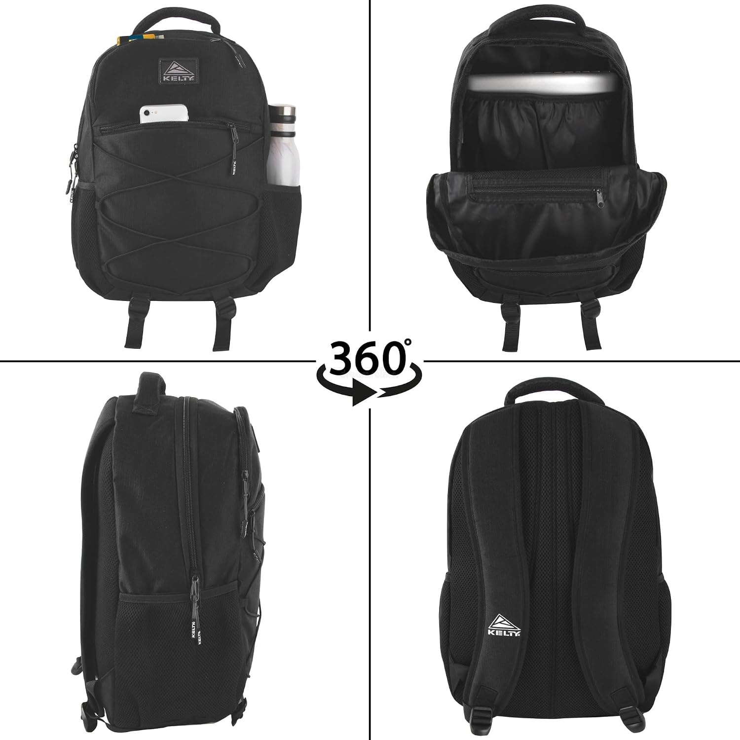 image:imageKelty Laptop Backpack Bag 25 L Hiking Backpack for Men Women Work 18 inch Travel Backpack Carry On Approved Black
