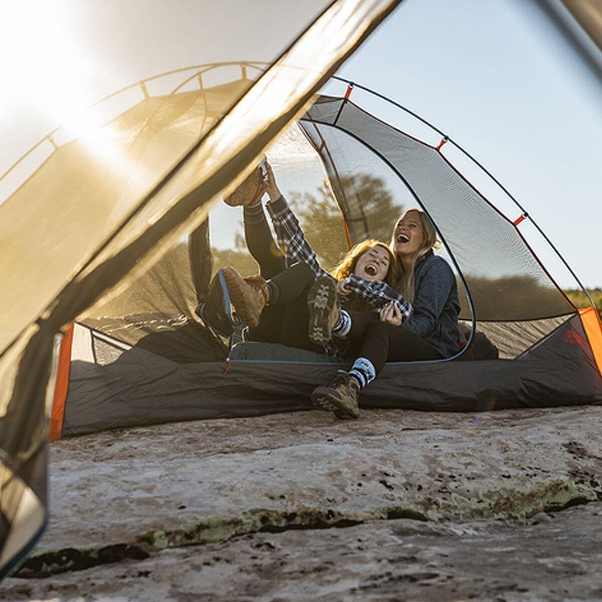 image:imageKelty Late Start 4P Lightweight Backpacking Tent with Quickcorners Aluminum Pole Frame Waterproof Polyester Fly 4 Person Capacity2 Person