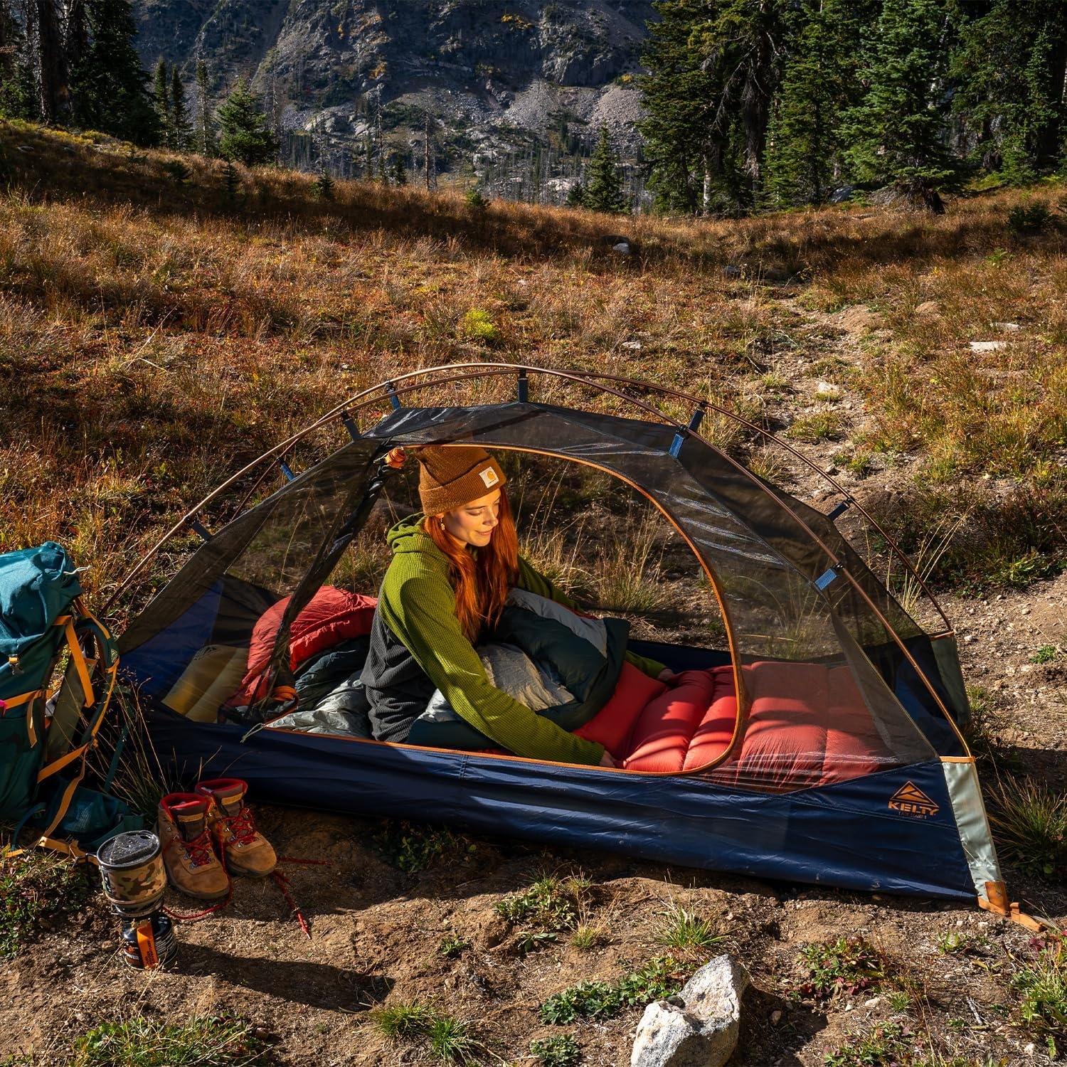 image:imageKelty Late Start Backpacking Tent Lightweight Two Man Camping Tent Shelter with Quickcorners Aluminum Poles Waterproof Poly Fly Updated for 20241 Person