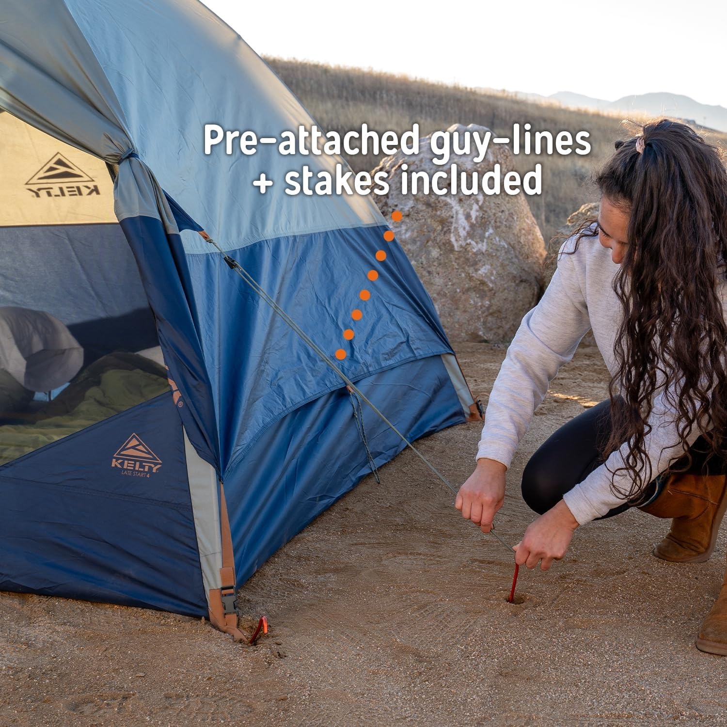 image:imageKelty Late Start Backpacking Tent Lightweight Two Man Camping Tent Shelter with Quickcorners Aluminum Poles Waterproof Poly Fly Updated for 20241 Person