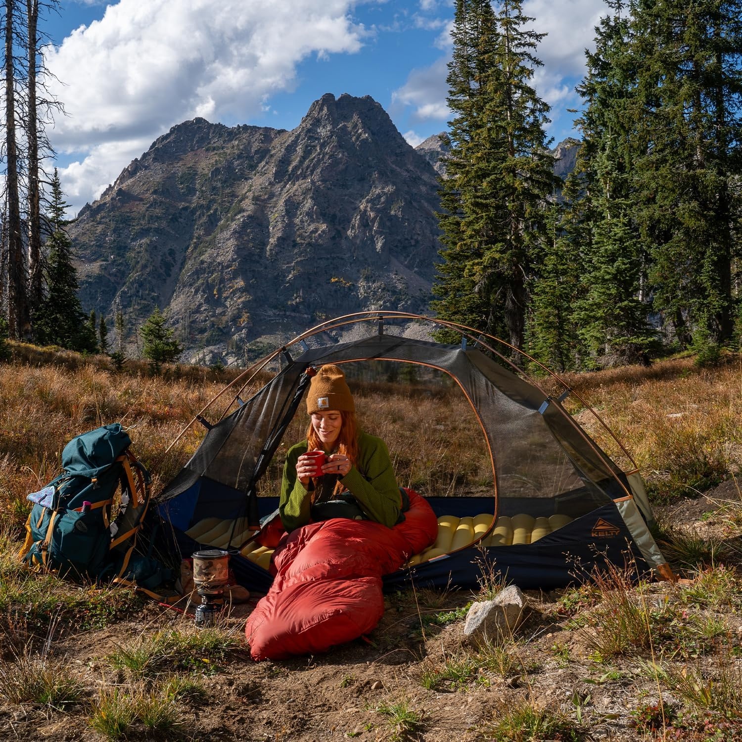 image:imageKelty Late Start Backpacking Tent Lightweight Two Man Camping Tent Shelter with Quickcorners Aluminum Poles Waterproof Poly Fly Updated for 20241 Person