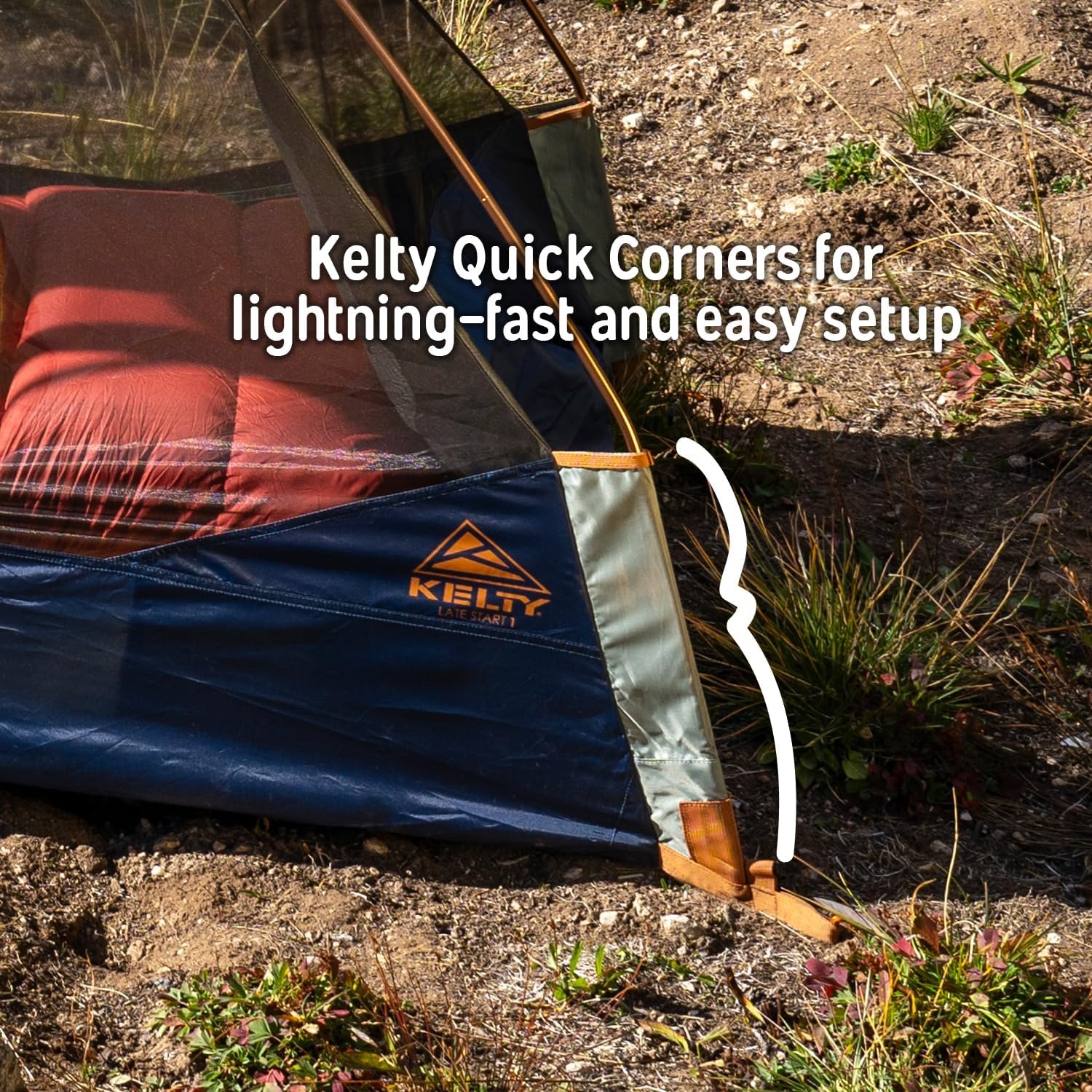 image:imageKelty Late Start Backpacking Tent Lightweight Two Man Camping Tent Shelter with Quickcorners Aluminum Poles Waterproof Poly Fly Updated for 20244 Person