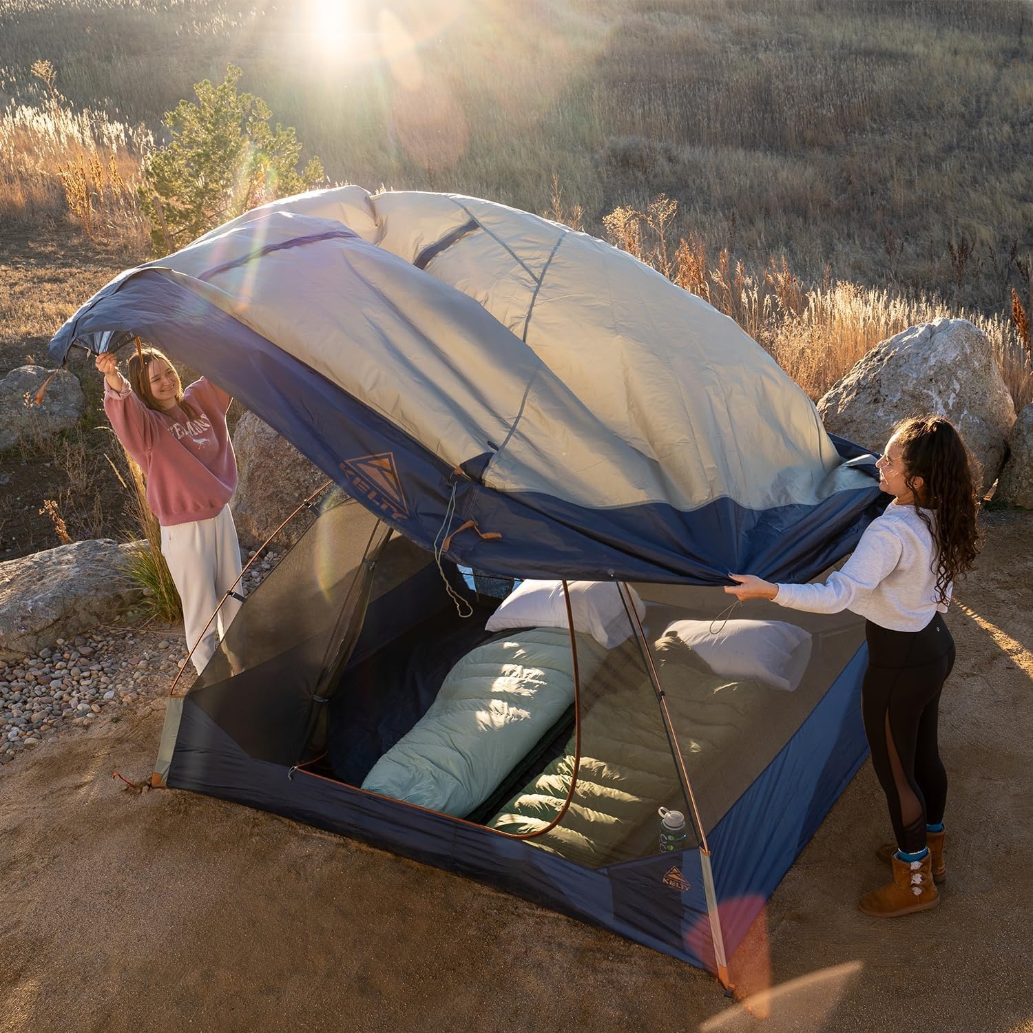 image:imageKelty Late Start Backpacking Tent Lightweight Two Man Camping Tent Shelter with Quickcorners Aluminum Poles Waterproof Poly Fly Updated for 20244 Person