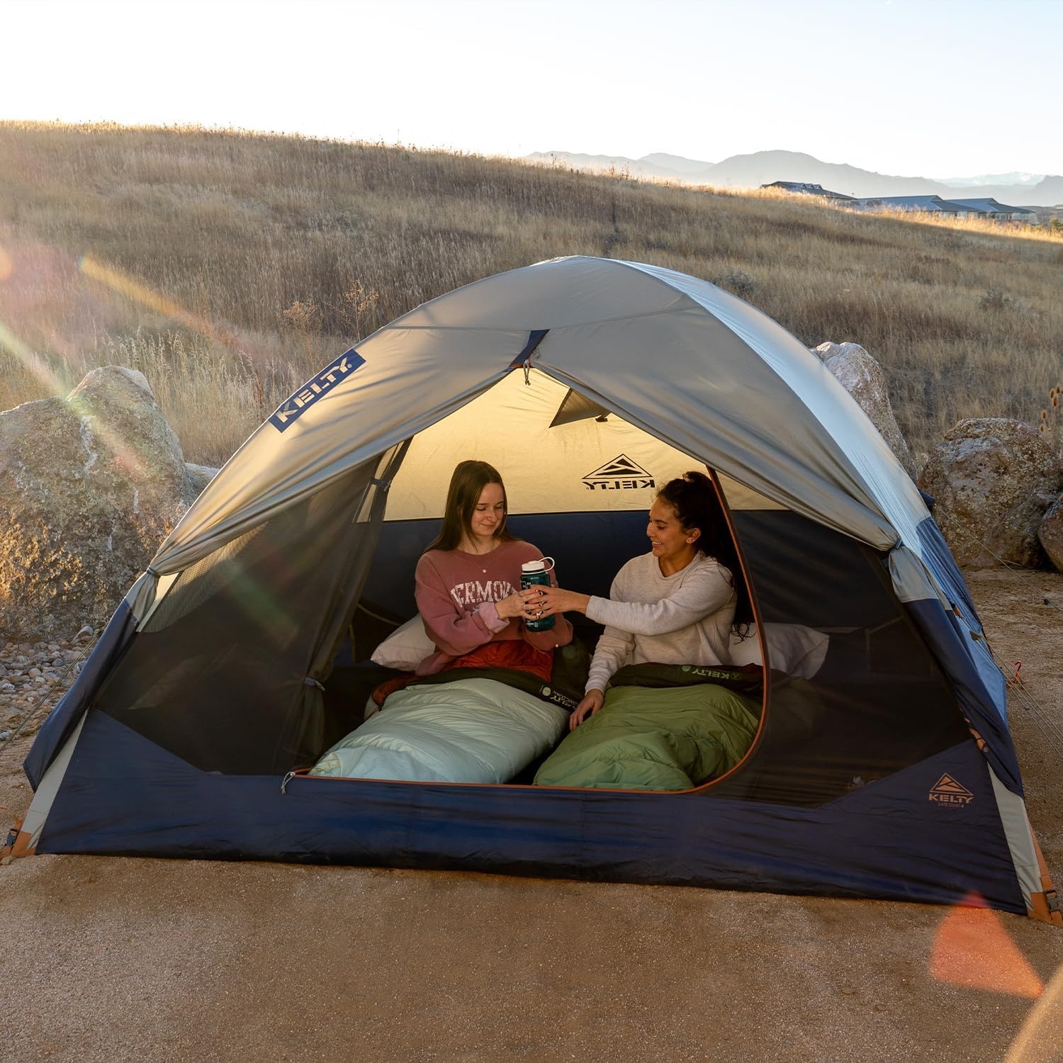 image:imageKelty Late Start Backpacking Tent Lightweight Two Man Camping Tent Shelter with Quickcorners Aluminum Poles Waterproof Poly Fly Updated for 20244 Person