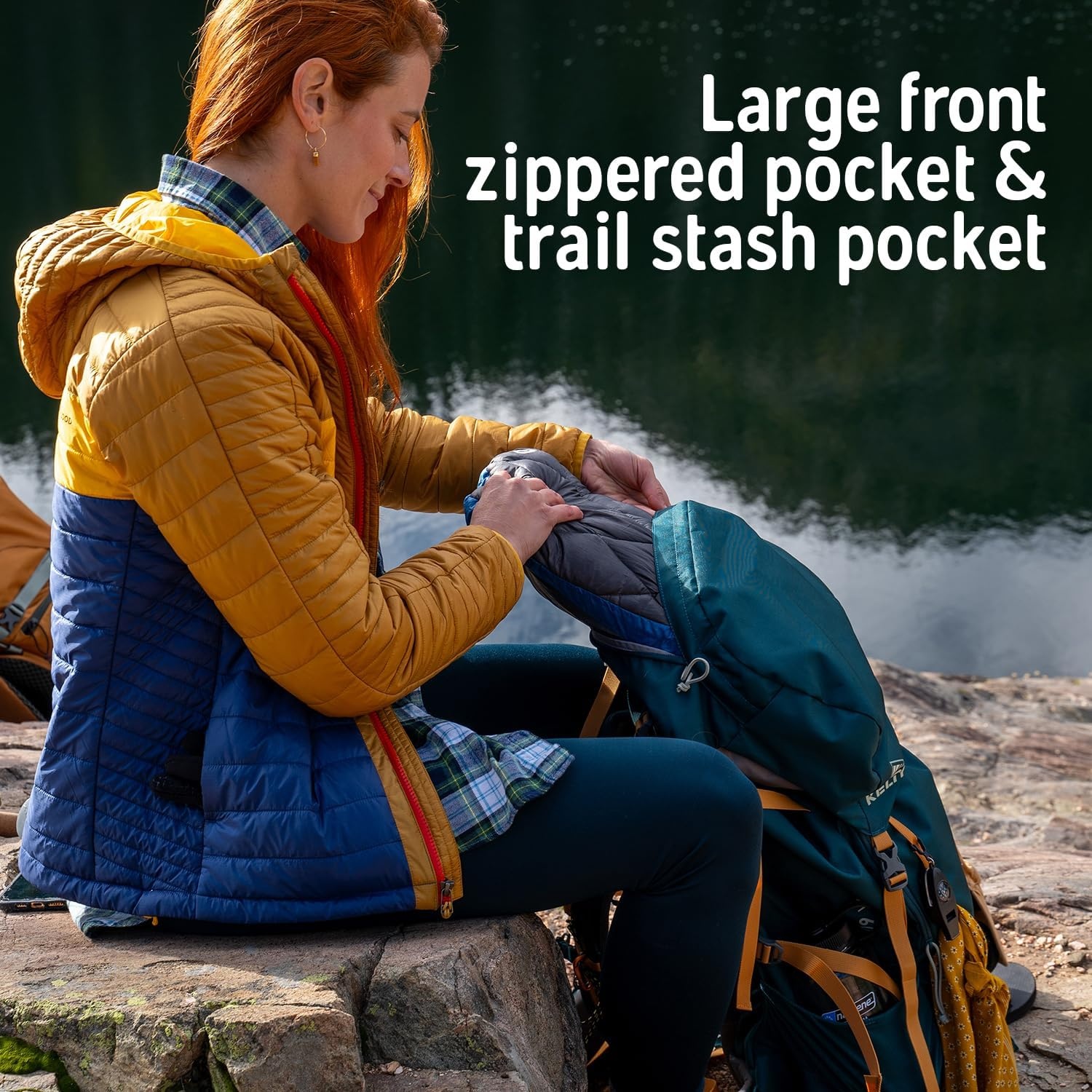 image:imageKelty Nena 60L Womens Lightweight Hiking Backpack Fully Adjustable Daypack for Travel amp Camping Deep Teal