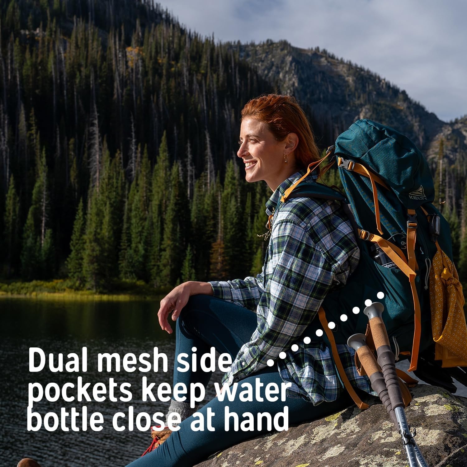 image:imageKelty Nena 60L Womens Lightweight Hiking Backpack Fully Adjustable Daypack for Travel amp Camping Deep Teal