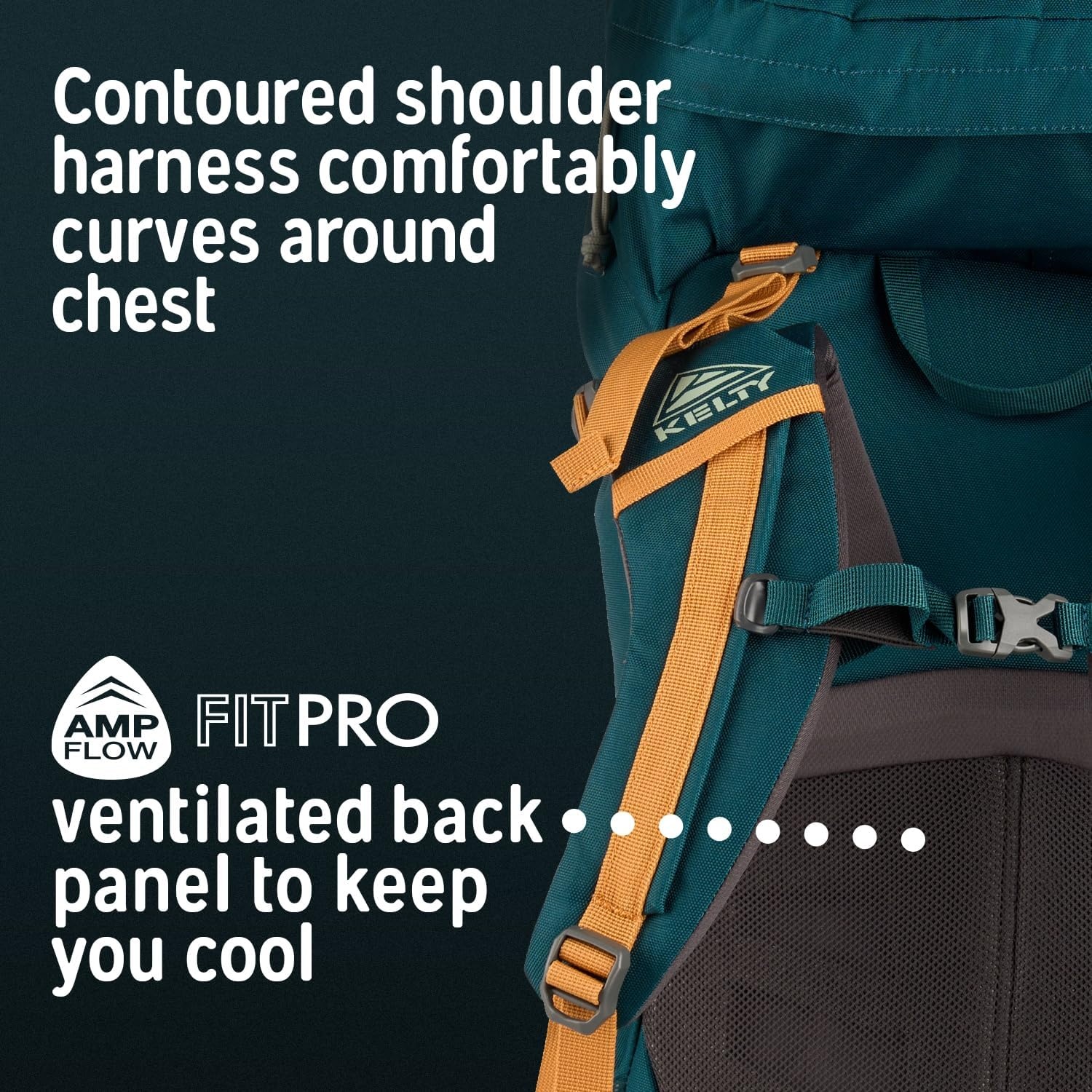 image:imageKelty Nena 60L Womens Lightweight Hiking Backpack Fully Adjustable Daypack for Travel amp Camping Deep Teal
