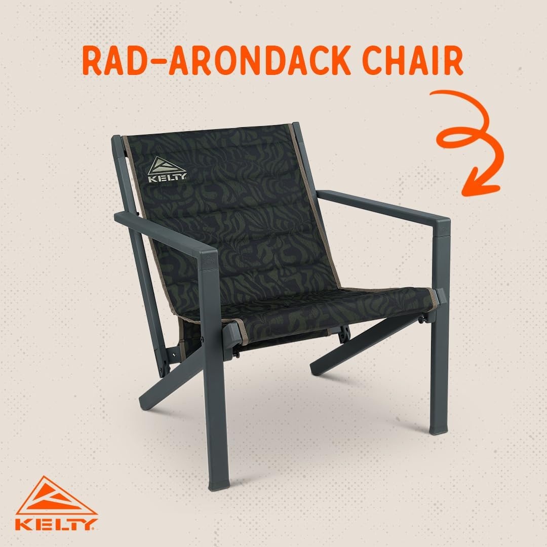 image:imageKelty RadArondack Camp Chair 600D Polyester Sturdy and Lightweight Aluminum Frame 8 lbs Carry Weight Built to LastBlack Fern