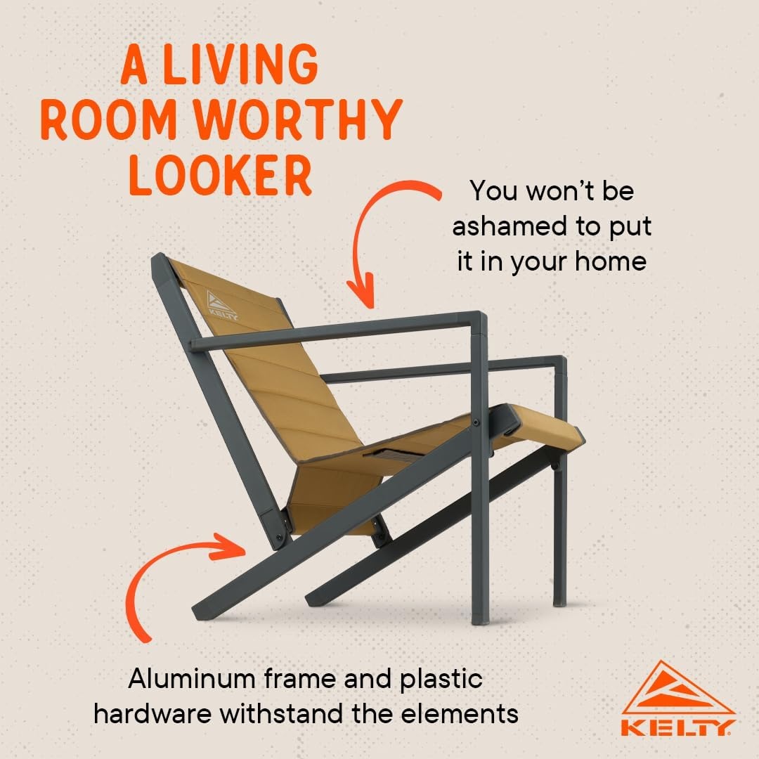 image:imageKelty RadArondack Camp Chair 600D Polyester Sturdy and Lightweight Aluminum Frame 8 lbs Carry Weight Built to LastWood Thrush