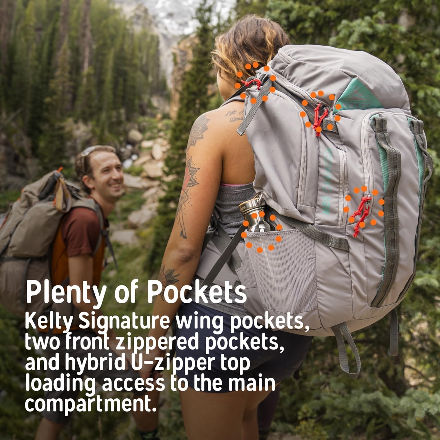 image:imageKelty Redwing 50 50 Liter Internal Frame Backpack for Hiking Backpacking Travel Hip Belt Tailored Fit 2023 Lyons BlueBlackout