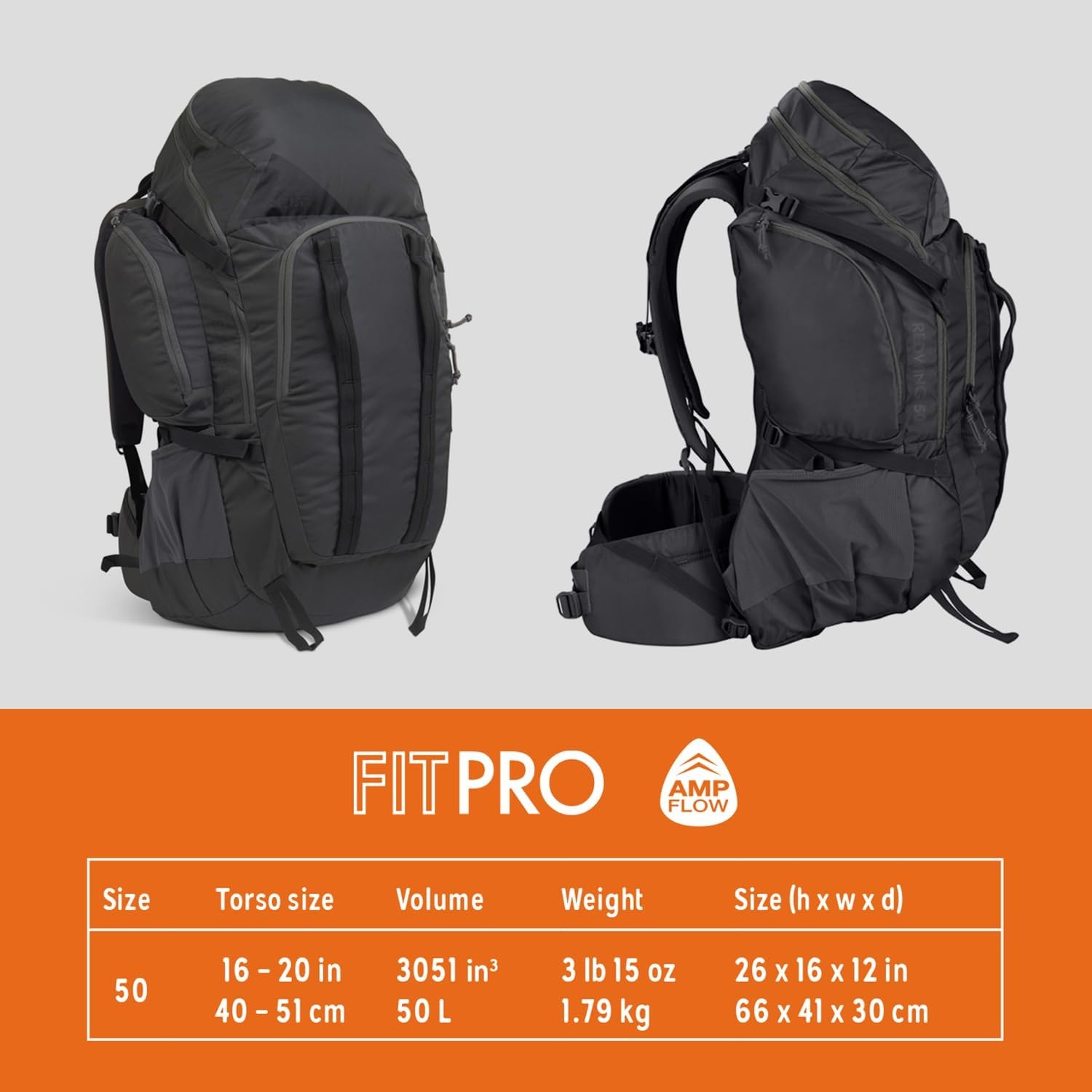 image:imageKelty Redwing 50 50 Liter Internal Frame Backpack for Hiking Backpacking Travel Hip Belt Tailored Fit 2023 Lyons BlueBlackout