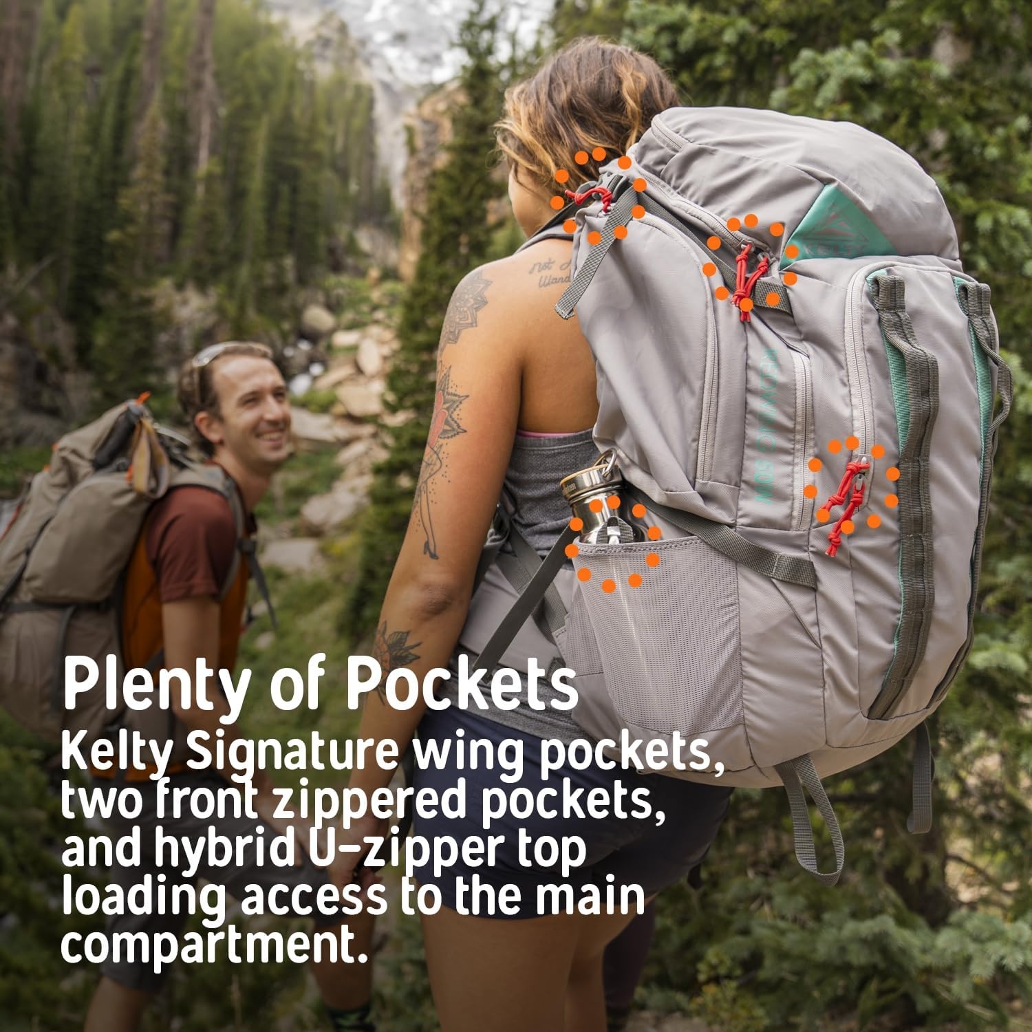 image:imageKelty Redwing 50 Womens 50 Liter Internal Frame Backpack for Hiking Backpacking Travel Hip Belt Women Specific Fit 2023 BlackoutBlackout