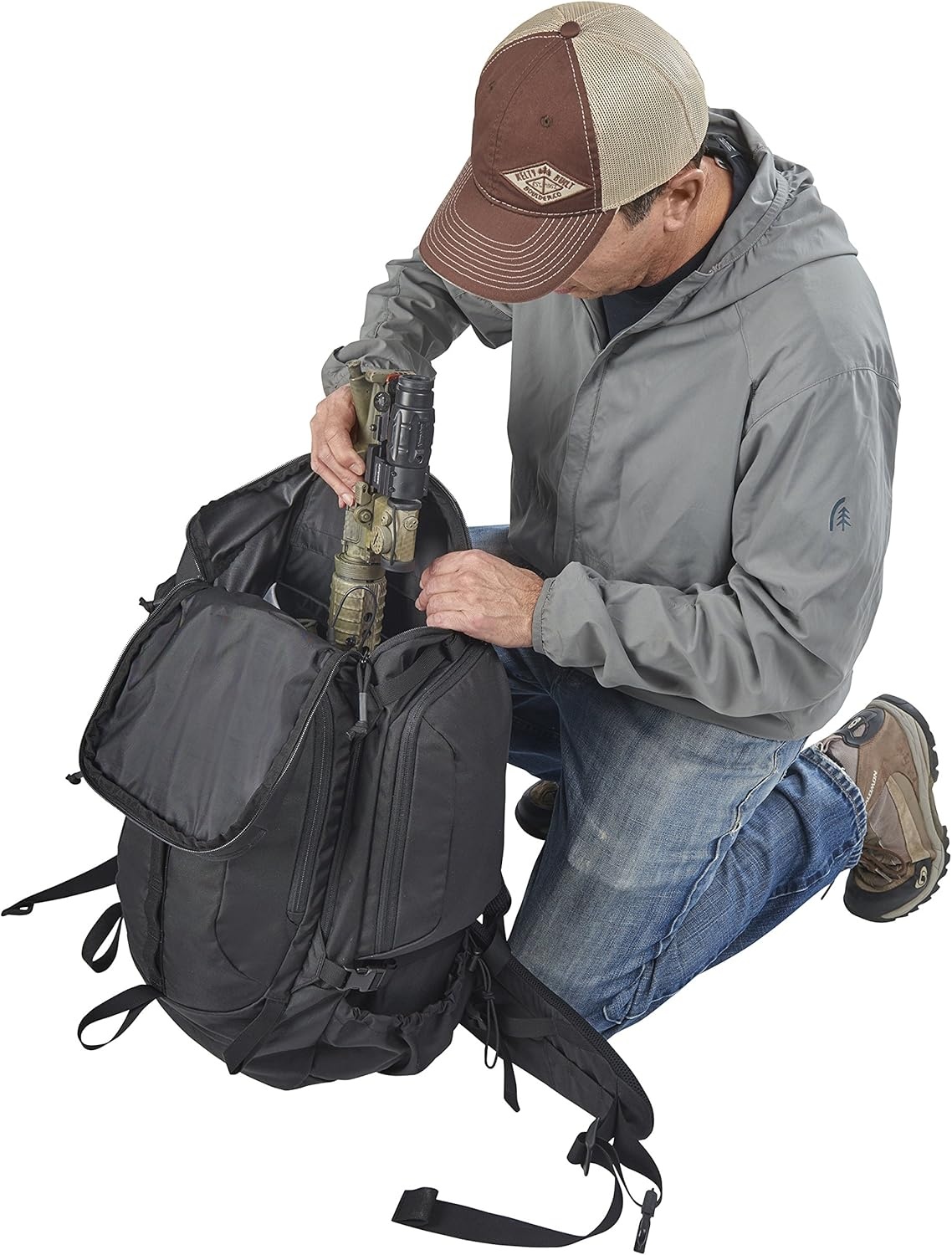 image:imageKelty Redwing Tactical Backpack Built to Military Specification Army Backpack Durable amp Strong Built to Last Aluminum Stays Ideal for Military Police Outdoors Hiking or Bug Out Bag Grey 44LBlack