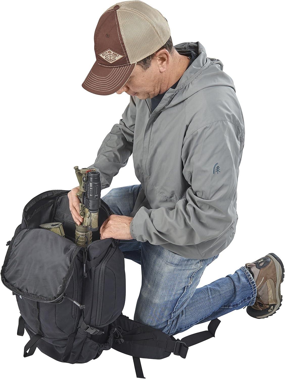 image:imageKelty Redwing Tactical Backpack Built to Military Specification Army Backpack Durable amp Strong Built to Last Aluminum Stays Ideal for Military Police Outdoors Hiking or Bug Out Bag Grey 44LBlack