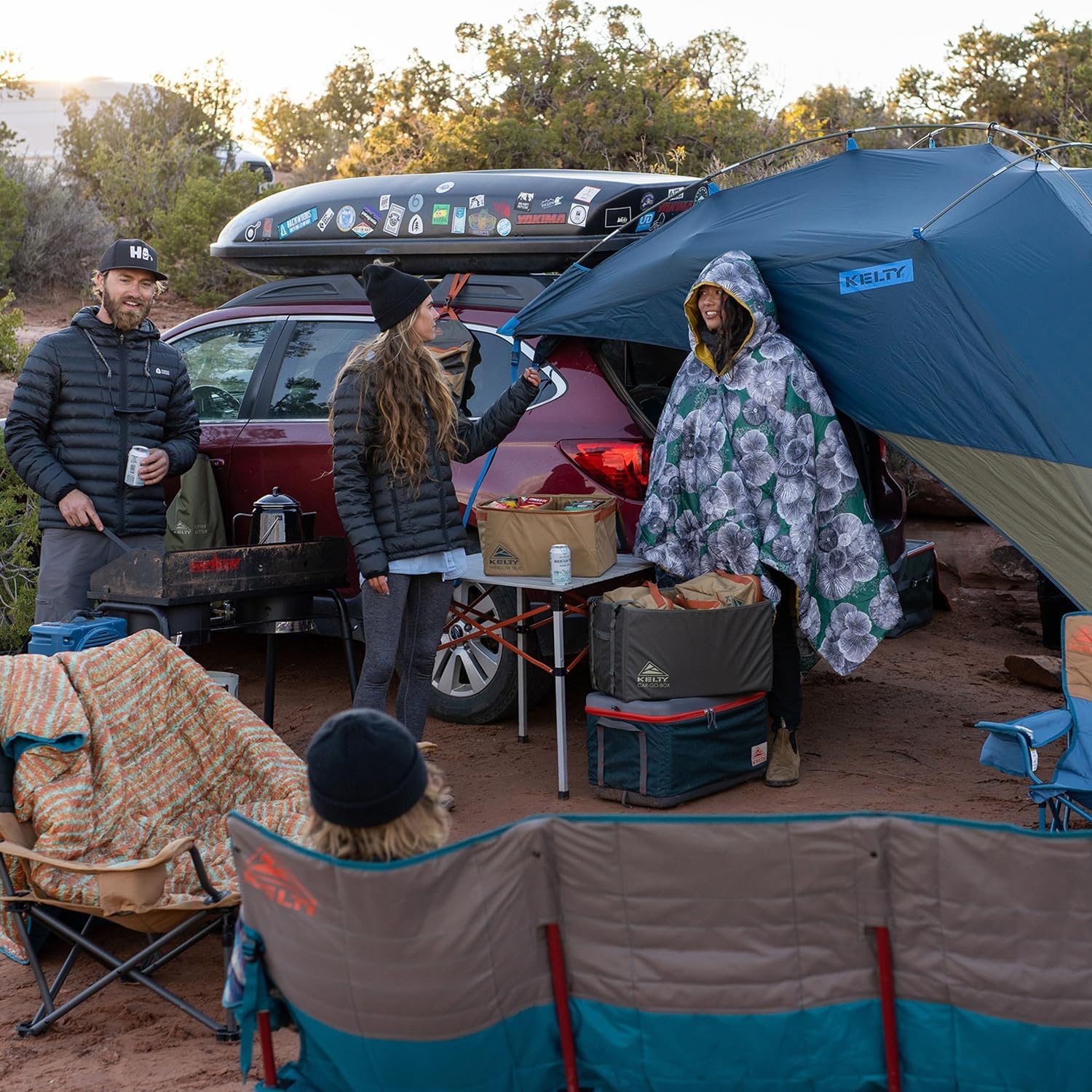 image:imageKelty Sideroads Awning Shelter for Car Camping Tailgating and Summer Beach Trips Protection from Elements and UV Universal Mount Sturdy Steel Frame Easy Setup