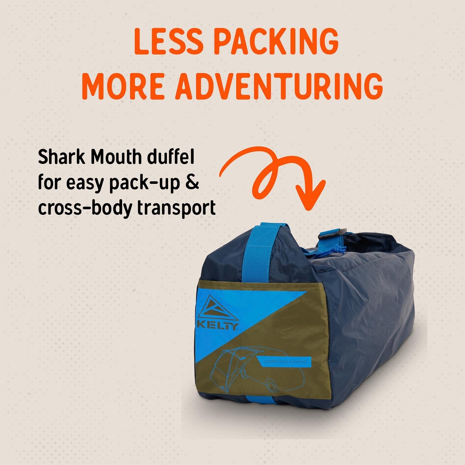 image:imageKelty Sideroads Awning Shelter for Car Camping Tailgating and Summer Beach Trips Protection from Elements and UV Universal Mount Sturdy Steel Frame Easy Setup