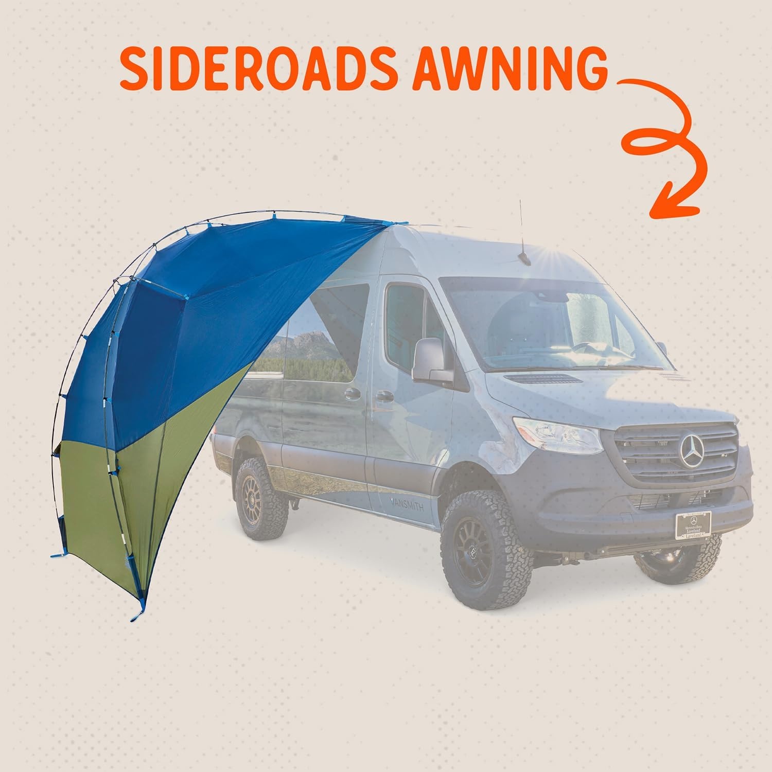image:imageKelty Sideroads Awning Shelter for Car Camping Tailgating and Summer Beach Trips Protection from Elements and UV Universal Mount Sturdy Steel Frame Easy Setup