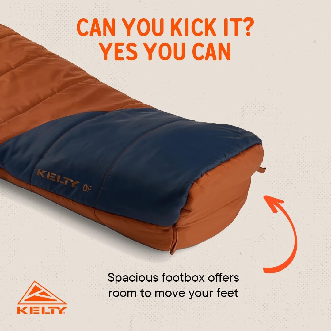 image:imageKelty SleepingBags Kelty Mistral Synthetic Camping Sleeping BagGingerbread Pageant Blue
