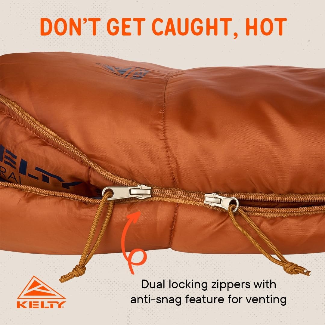 image:imageKelty SleepingBags Kelty Mistral Synthetic Camping Sleeping BagGingerbread Pageant Blue
