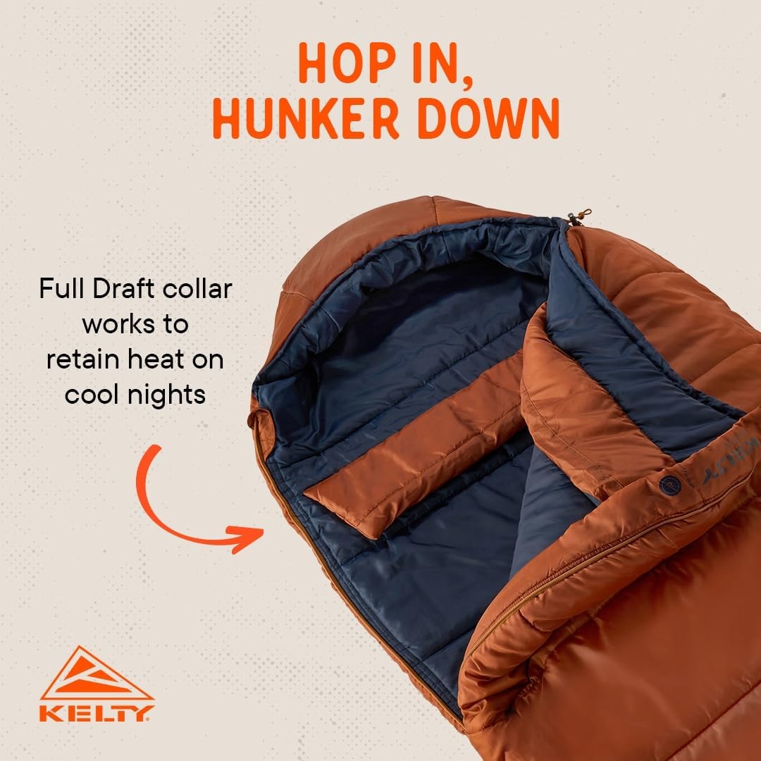 image:imageKelty SleepingBags Kelty Mistral Synthetic Camping Sleeping BagGingerbread Pageant Blue