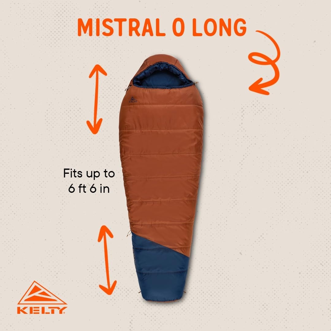 image:imageKelty SleepingBags Kelty Mistral Synthetic Camping Sleeping BagGingerbread Pageant Blue