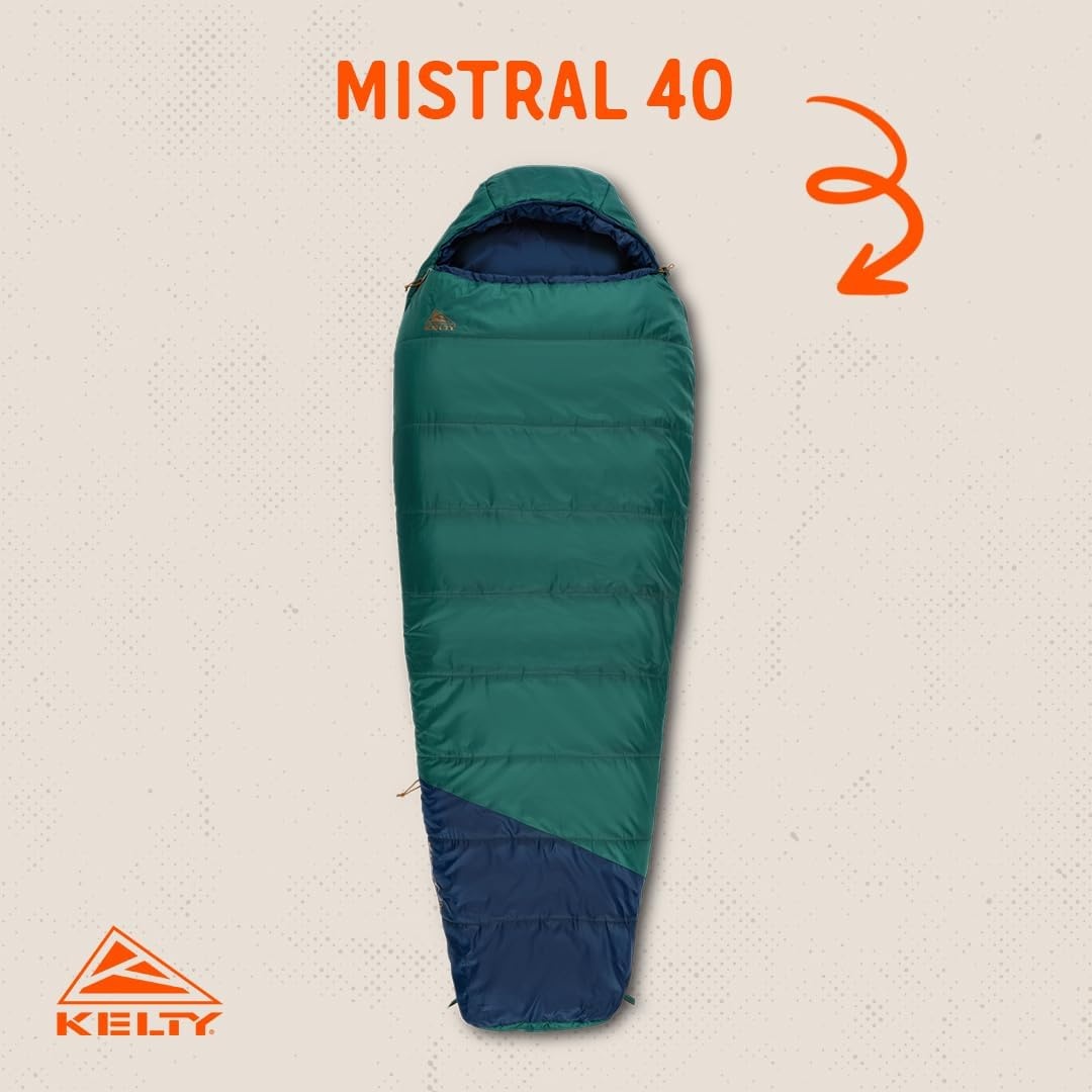 image:imageKelty SleepingBags Kelty Mistral Synthetic Camping Sleeping BagPosey Green Pageant Blue