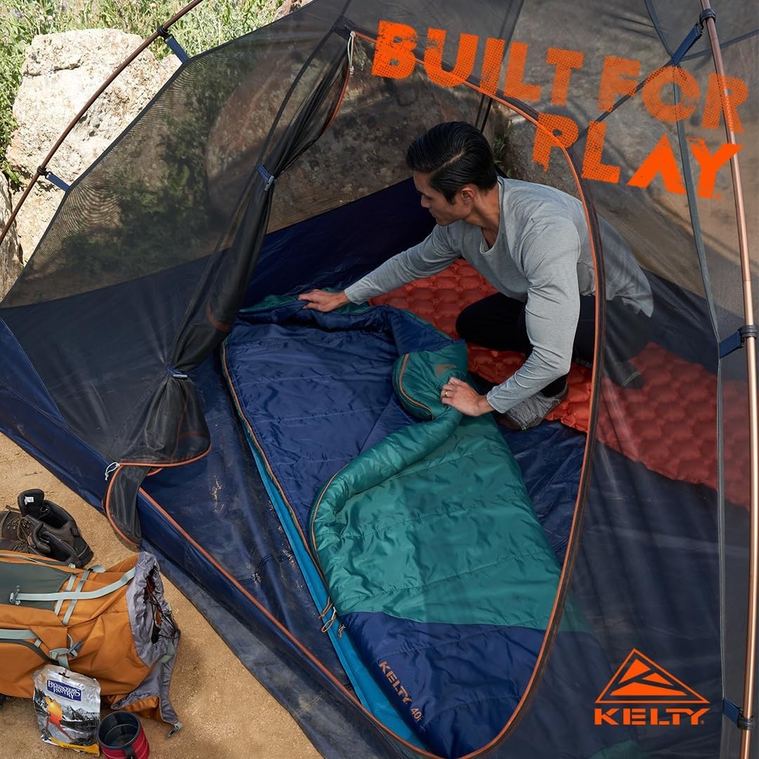 image:imageKelty SleepingBags Kelty Mistral Synthetic Camping Sleeping BagPosey Green Pageant Blue