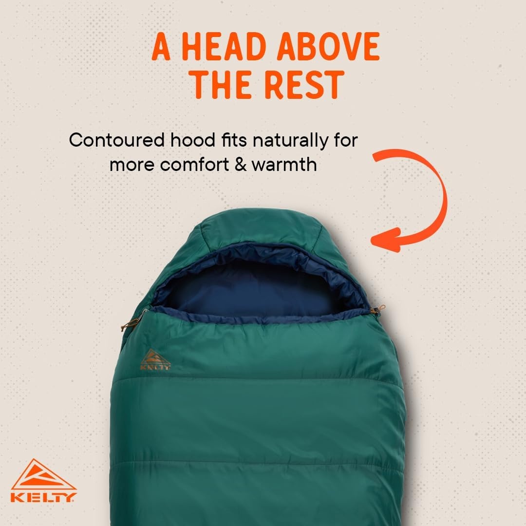 image:imageKelty SleepingBags Kelty Mistral Synthetic Camping Sleeping BagPosey Green Pageant Blue