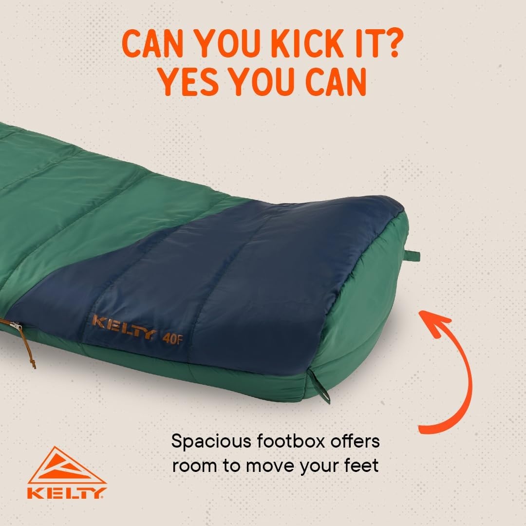 image:imageKelty SleepingBags Kelty Mistral Synthetic Camping Sleeping BagPosey Green Pageant Blue