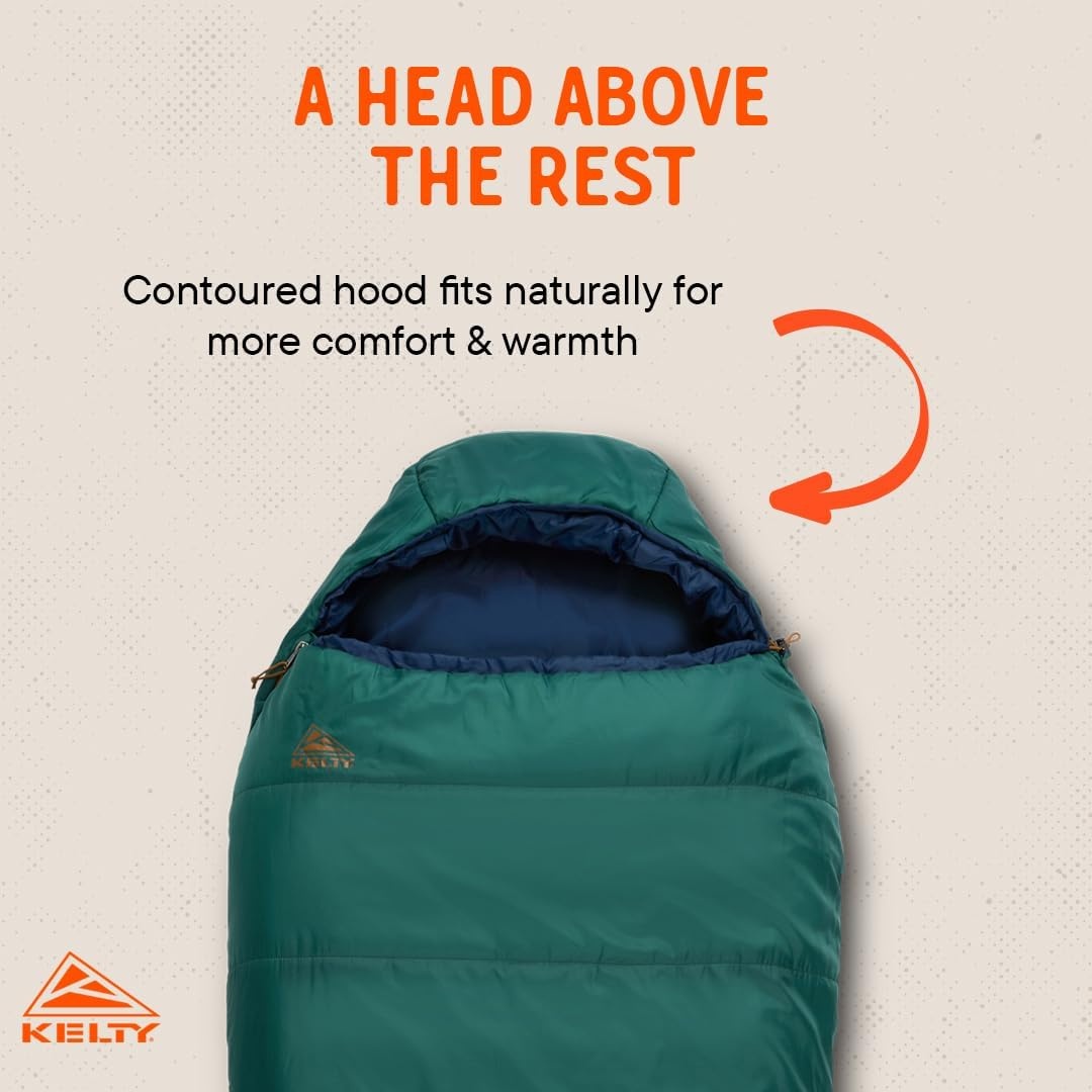 image:imageKelty SleepingBags Kelty Mistral Synthetic Camping Sleeping BagPosey Green Pageant Blue