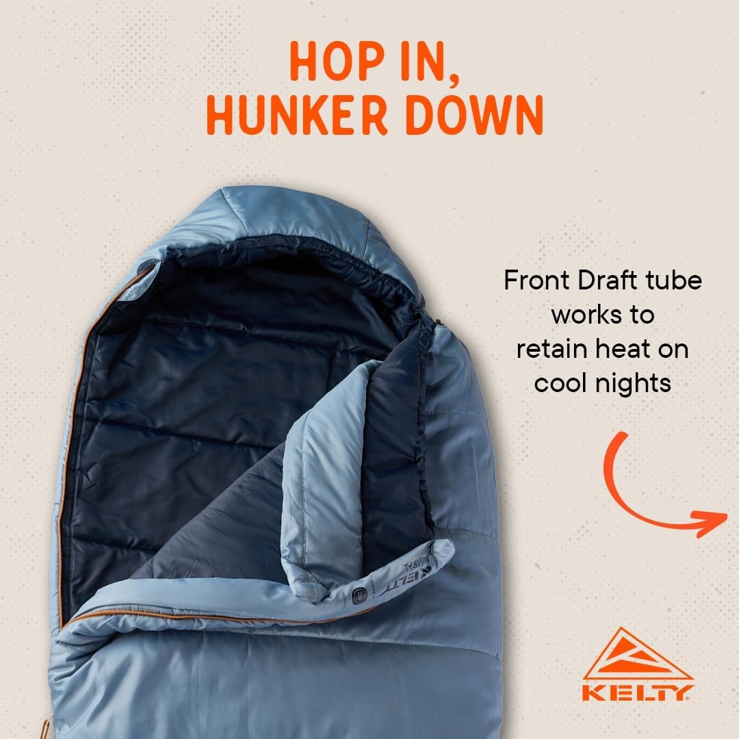 image:imageKelty SleepingBags Kelty Mistral Synthetic Camping Sleeping BagWindward Blue Pageant Blue