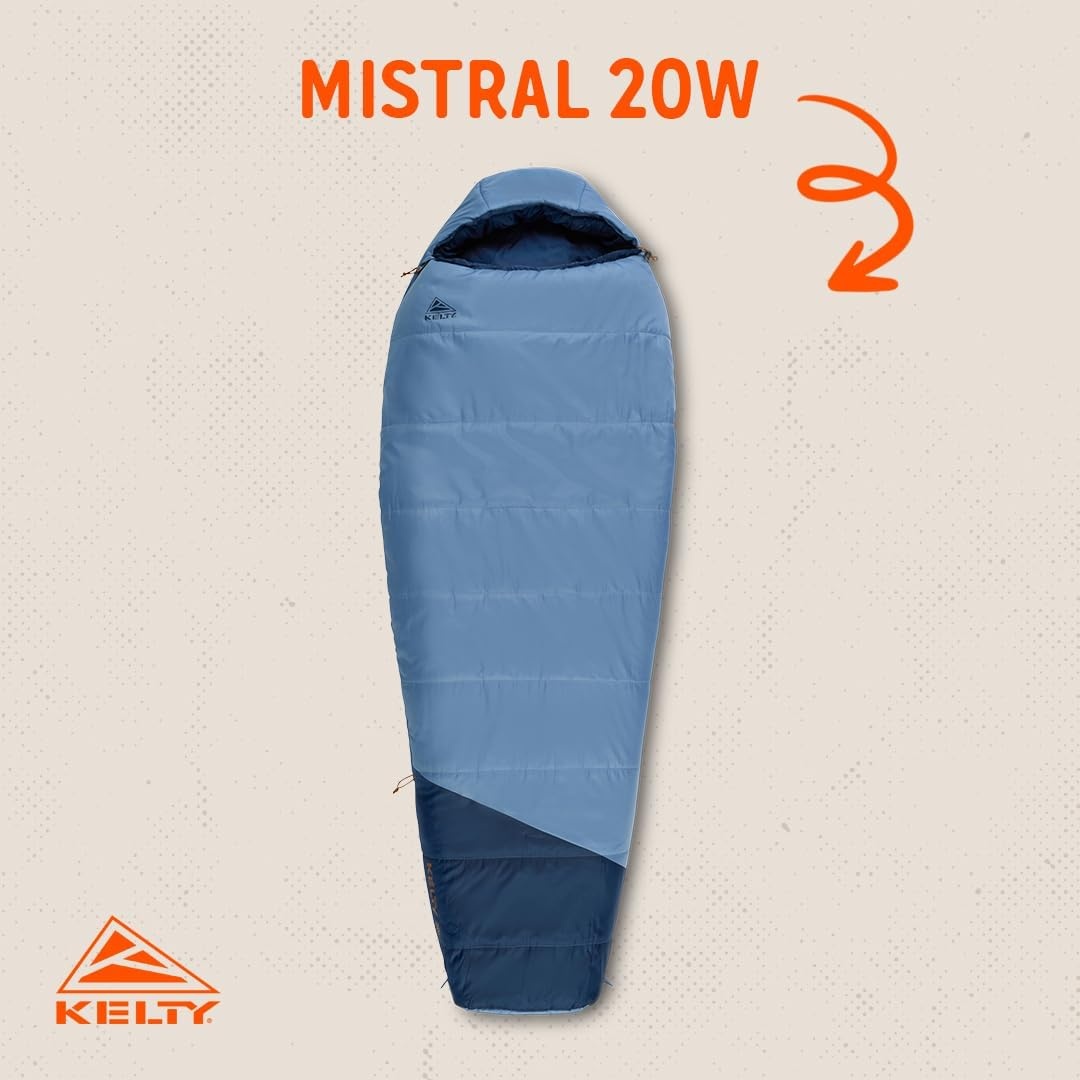 image:imageKelty SleepingBags Kelty Mistral Synthetic Camping Sleeping BagWindward Blue Pageant Blue