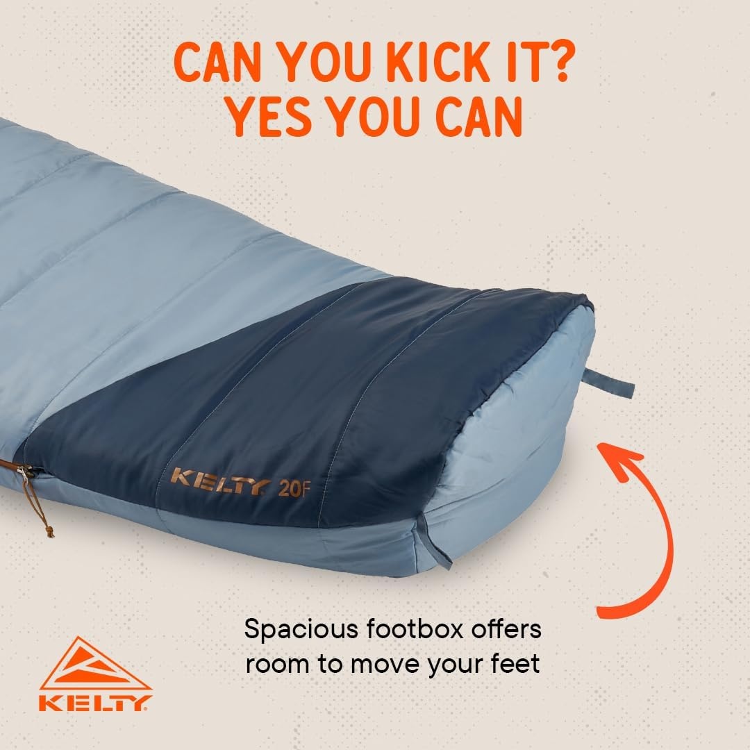 image:imageKelty SleepingBags Kelty Mistral Synthetic Camping Sleeping BagWindward Blue Pageant Blue