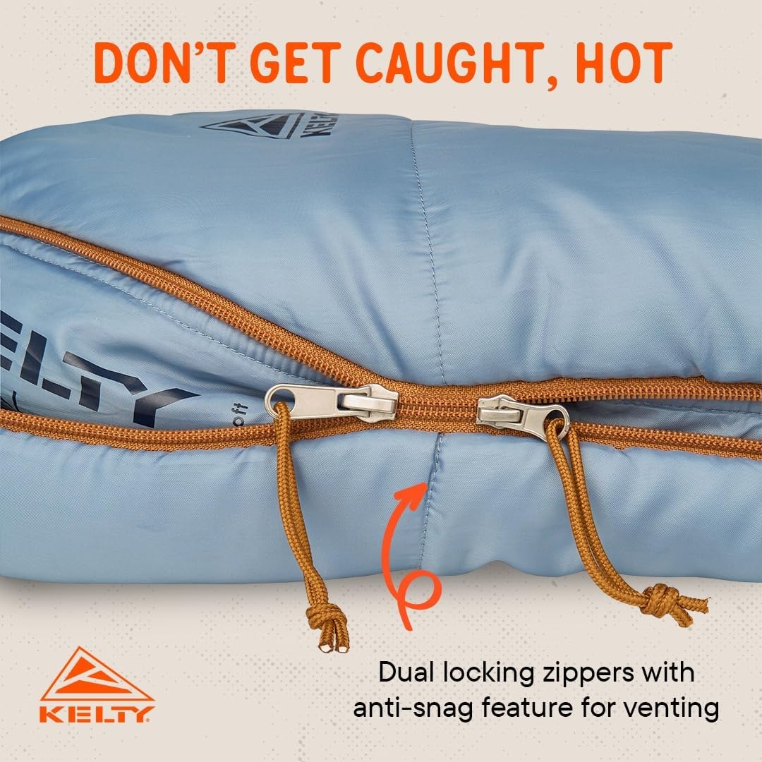 image:imageKelty SleepingBags Kelty Mistral Synthetic Camping Sleeping BagWindward Blue Pageant Blue
