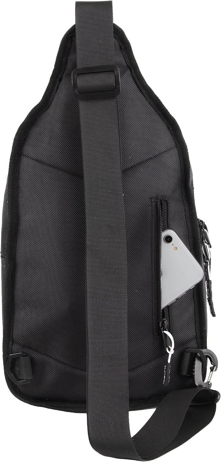 image:imageKelty Sling Crossbody Messenger Shoulder Backpack 825 Liter Capacity with Detachable Keychain Coin PouchBlack With Buckle