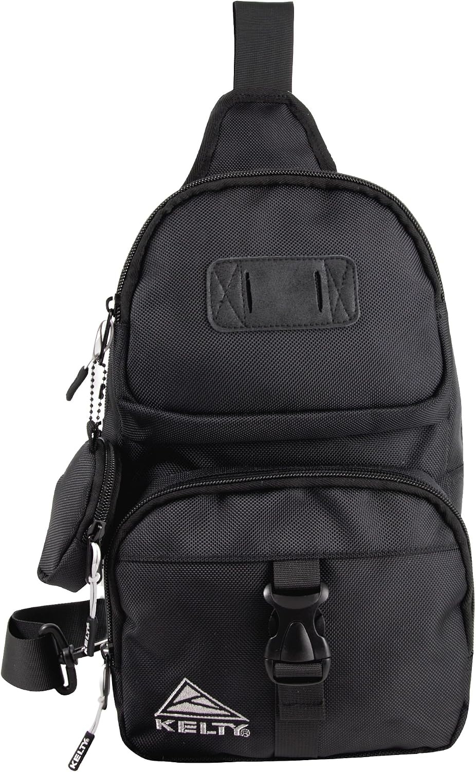 image:imageKelty Sling Crossbody Messenger Shoulder Backpack 825 Liter Capacity with Detachable Keychain Coin PouchBlack With Buckle