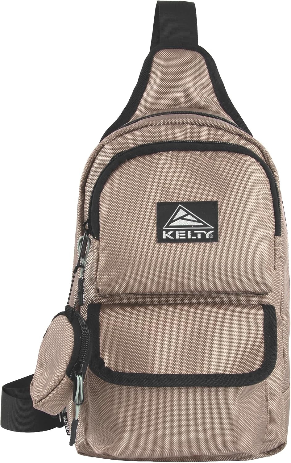 image:imageKelty Sling Crossbody Messenger Shoulder Backpack 825 Liter Capacity with Detachable Keychain Coin PouchKhaki Black
