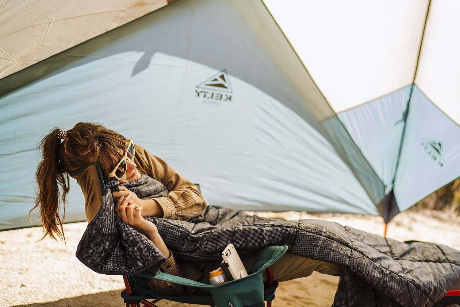 image:imageKelty Sunshade Pop Up Portable Shade UV Shelter for Beach Trips Soccer Games Backyard Camping Adjustable Side Wall Wind Protection 2024 ModelMalachite