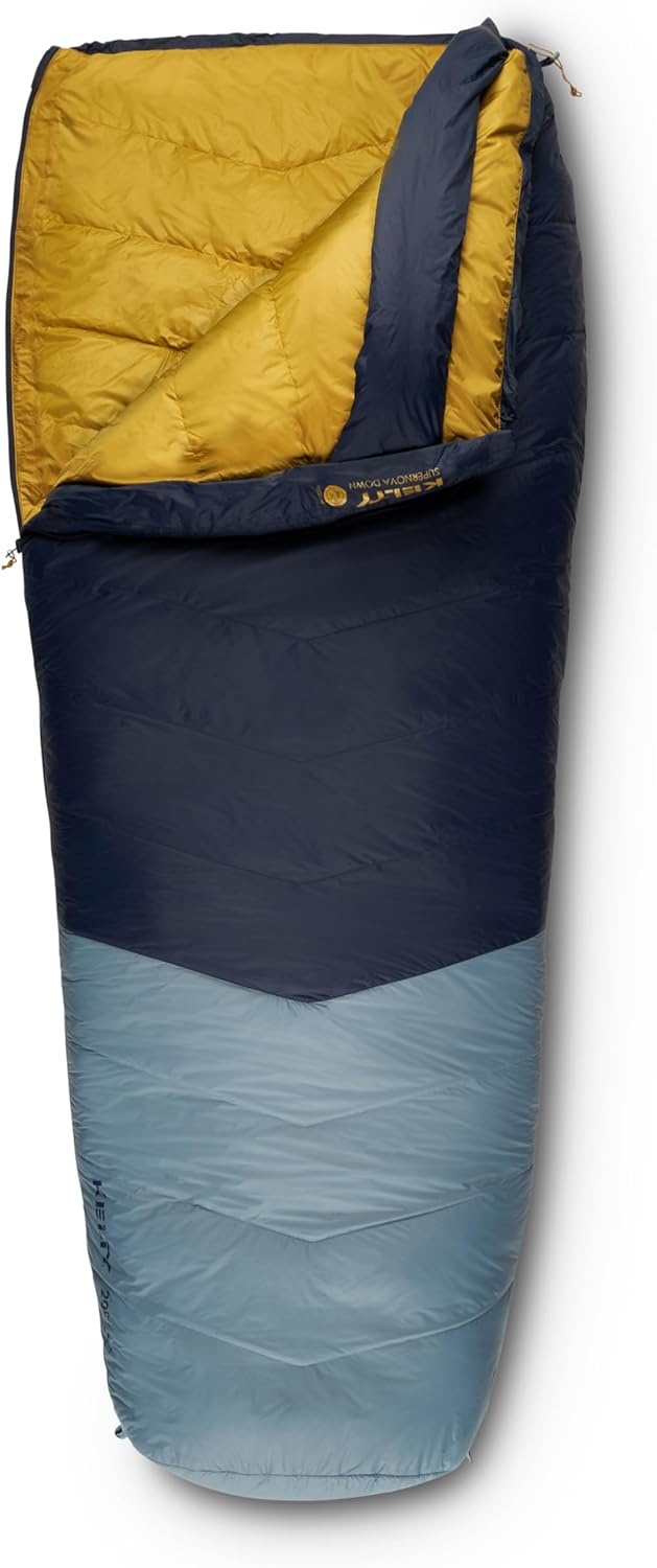 image:imageKelty Supernova Down Fill Sleeping Bag 0 or 20 or 40 Degree Rating Zip Two Together for a 2P Bag Roomy Spoon Shape for Extra WIggle Room PFCFree Fabrics Soft Taffeta Lining CompressibleStandard