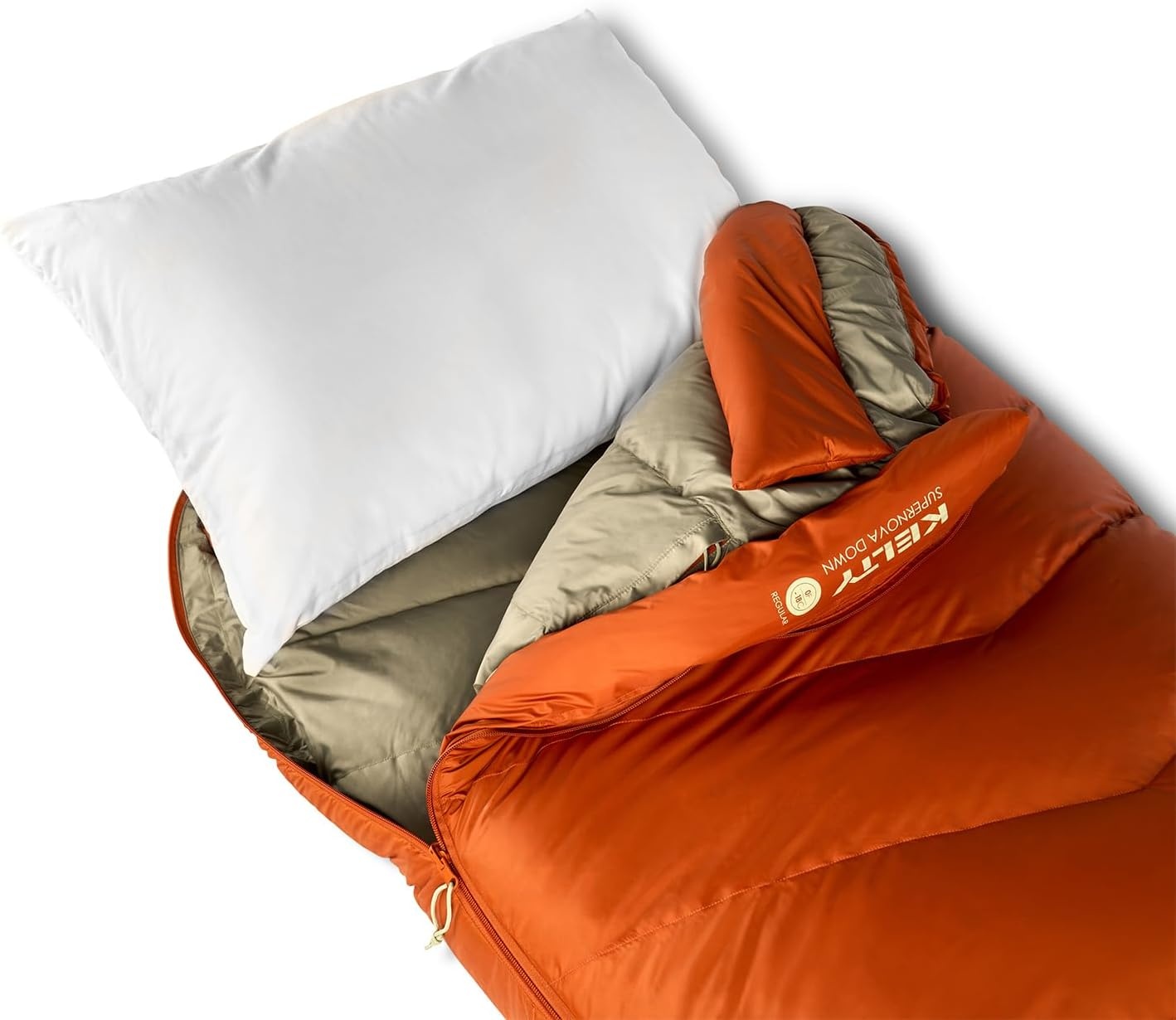 image:imageKelty Supernova Down Fill Sleeping Bag 0 or 20 or 40 Degree Rating Zip Two Together for a 2P Bag Roomy Spoon Shape for Extra WIggle Room PFCFree Fabrics Soft Taffeta Lining CompressibleStandard
