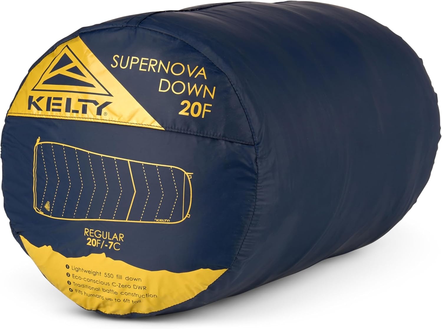 image:imageKelty Supernova Down Fill Sleeping Bag 0 or 20 or 40 Degree Rating Zip Two Together for a 2P Bag Roomy Spoon Shape for Extra WIggle Room PFCFree Fabrics Soft Taffeta Lining CompressibleStandard