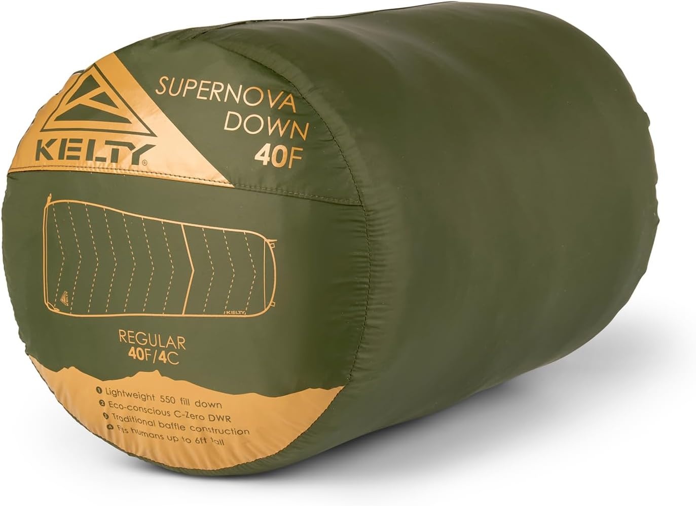 image:imageKelty Supernova Down Fill Sleeping Bag 0 or 20 or 40 Degree Rating Zip Two Together for a 2P Bag Roomy Spoon Shape for Extra WIggle Room PFCFree Fabrics Soft Taffeta Lining CompressibleStandard