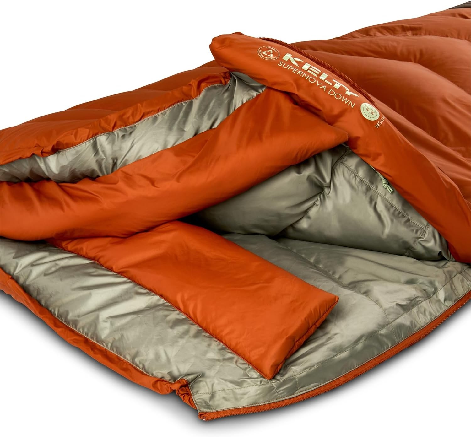 image:imageKelty Supernova Down Fill Sleeping Bag 0 or 20 or 40 Degree Rating Zip Two Together for a 2P Bag Roomy Spoon Shape for Extra WIggle Room PFCFree Fabrics Soft Taffeta Lining CompressibleStandard