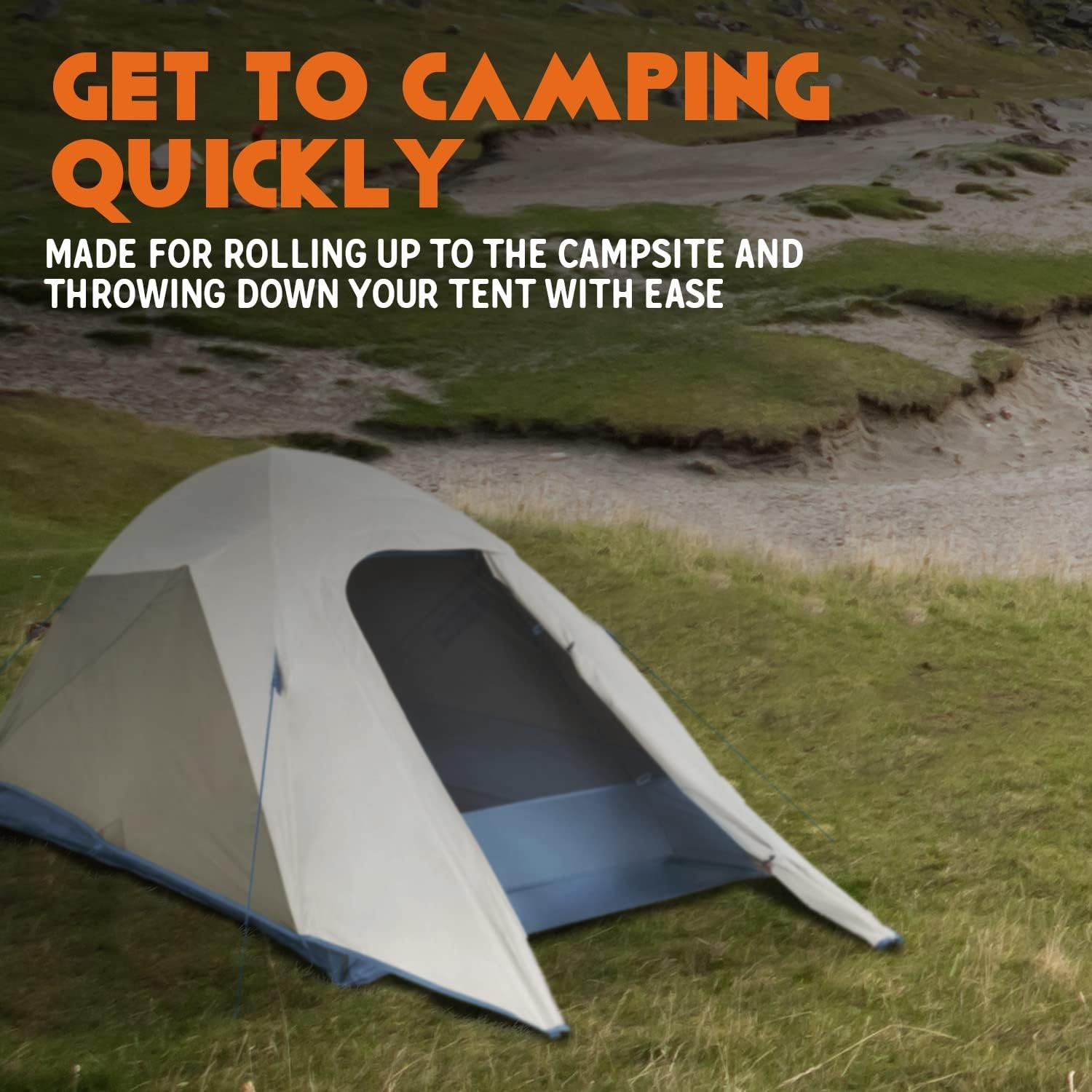 image:imageKelty Tanglewood 2 or 3 Person Backpacking and Car Camping Tent Sturdy Frame Quick Corners for Easy Setup Double Stake Vestibule Clipon RainflyBlue