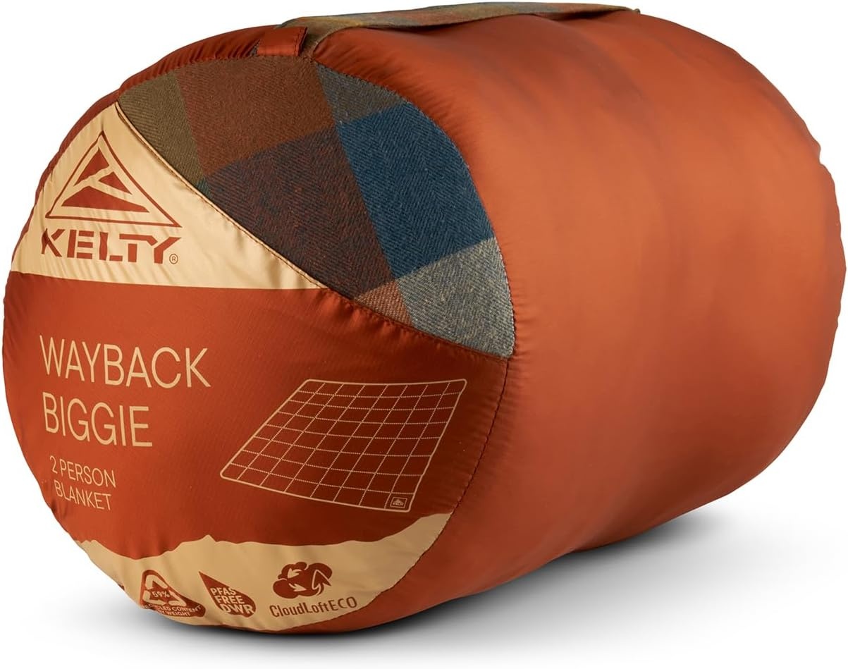 image:imageKelty Wayback Biggie Blanket Oversized Camping Blanket Fits Queen Sized Bed Organic Cotton Flannel Machine Washable