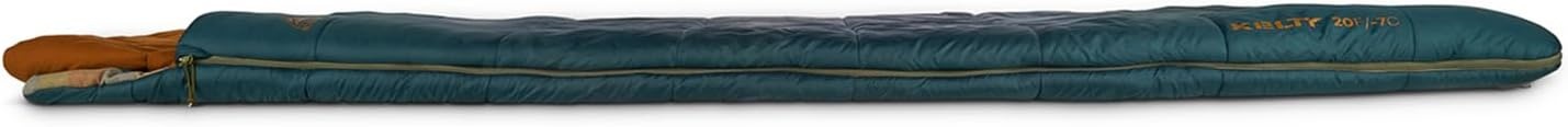 image:imageKelty Wayback Flannel Lined Sleeping Bag Built in Blanket Traditional Rectangle Shape Organic Flannel Cotton Liner Dual Locking Slide ZipsReflecting Pond